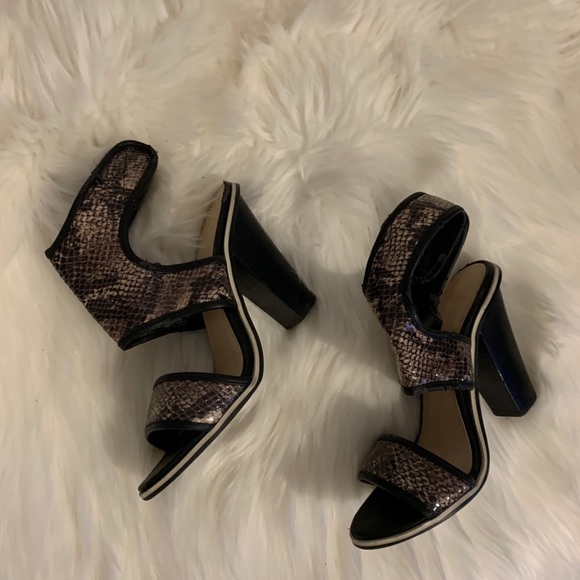 Beau and Ashe snakeskin print chunky heel - Picture 9 of 12